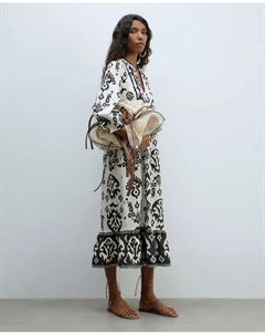 Платье с принтом, черный Сфера