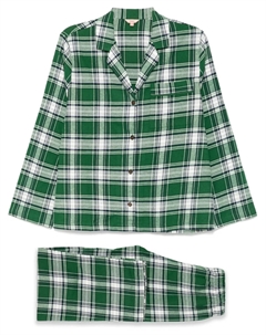 Длинные пижамные комплекты из хлопка, зеленый Eberjey