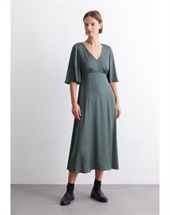 Повседневное платье MIDI-LENGTH V-NECKWAIST SOLID, темно-зеленый Marc o'polo