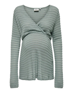 Лонгслив Shirt, оливковый Only maternity