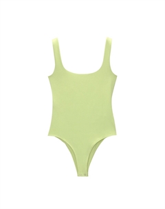 Классический топ Shirt Bodysuit, пастельный зеленый Pull & bear