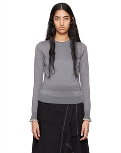 Серый многослойный свитер из шерсти и шелка 3.1 phillip lim