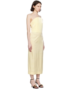 Желтое платье миди Les Sculptures 'La robe Carino' Jacquemus