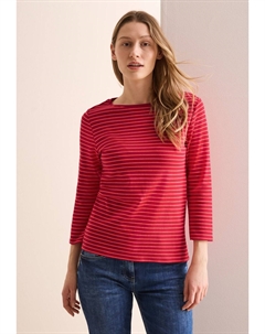 Топ с длинными рукавами GESTREIFTES, светло-красный Cecil