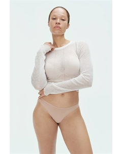 3 пары трусиков-стрингов из микрофибры, бежевый H&m