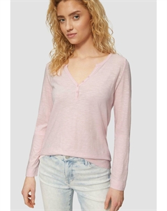 Топ с длинными рукавами MIT HENLEY-AUSSCHNITT UND FLAMMGARNSTRUKTUR, светло-розовый S.oliver