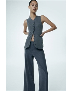 Широкие элегантные брюки, серый H&m