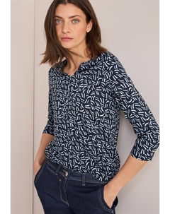 Топ с длинными рукавами IM-LOOK, синий Cecil