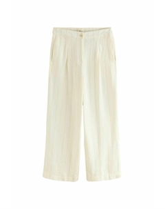 Брюки WIDE STRIPED, слоновая кость Next