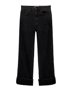 Джинсы Wide leg Jeans, черный деним Pull & bear