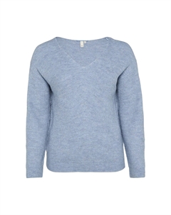 Джемпер MIT ÜBERSCHNITTENEN SCHULTERN, светло-голубой Qs