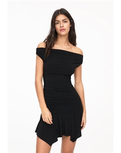 Платье из джерси NECK, черный Pull & bear