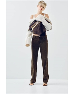 Прямые обычные джинсы, коричневый H&m