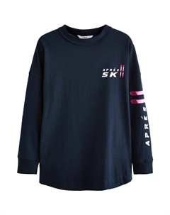 Лонгслив Shirt, темно-синий Next