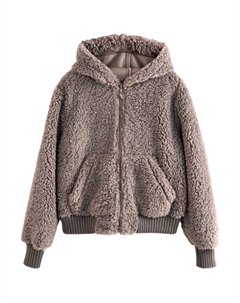 Толстовка с капюшоном на молнии Zip-Up Hoodie, коричневый Next