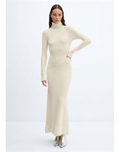 Вязаное платье Knitted dress Selena, кремовый Mango