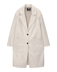 Межсезонное пальто Between-Seasons Coat, экрю Pull & bear