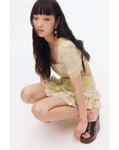 Блузка из хлопка с кружевом, мультиколор H&m