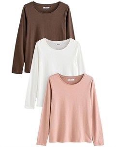 Лонгслив Shirt, коричневый Next