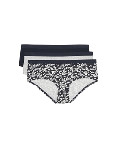 Трусы Panty Essentials, цвет navy, grey melange, floral print Marc o'polo