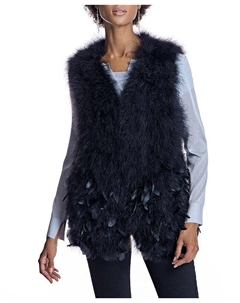 Максимилиан Перьевой Жилет, черный Maximilian