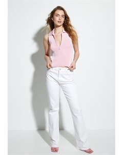 Рубашка поло RIBBED DETAIL NECK, розовый Koton