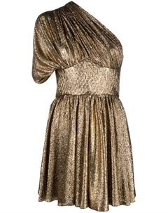 Платье мини на одно плечо с пайетками, золотой Rhea costa
