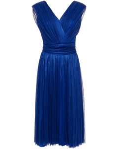 Драпированное платье миди, синий Rhea costa