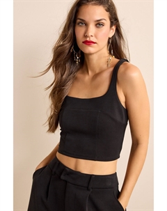 Приталенный укороченный топ Going Out Party, черный Next