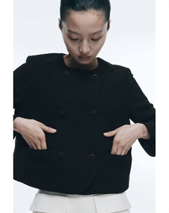 Двубортный пиджак, черный H&m