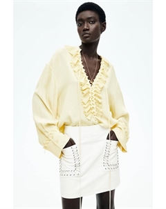 Мини-Юбка с покрытием, бежевый H&m