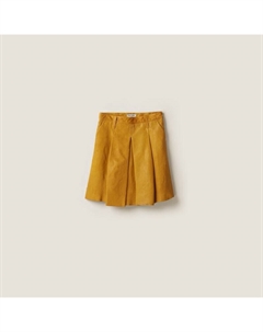 Юбка из кожи наппа, желтый Miu miu