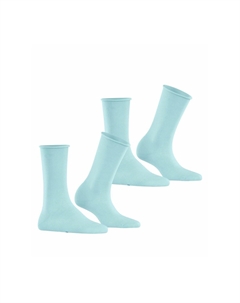 Носки 2ER PACK FEINSTE UNIFARBEN MIT ROLLRAND, синий Esprit