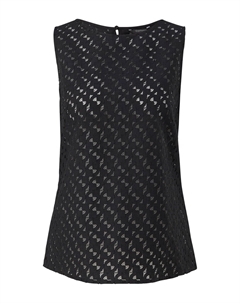 Топ MIT LOCHMUSTER, черный Comma,