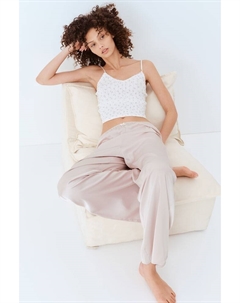 Атласные пижамные штаны, розовый H&m