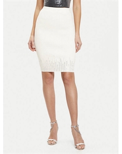 Облегающая мини-юбка W5RD83 Z2Y50, экрю Guess
