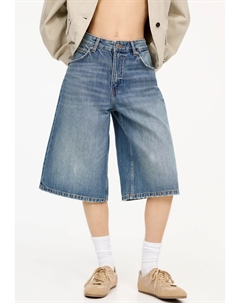Джинсовые шорты LOW-RISE , деним Pull & bear