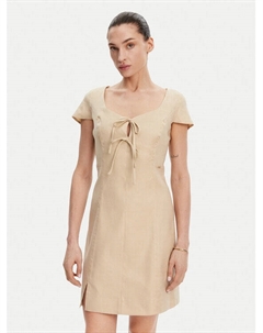 Летнее платье стандартный крой W5GK41 WH5L2, бежевый Guess