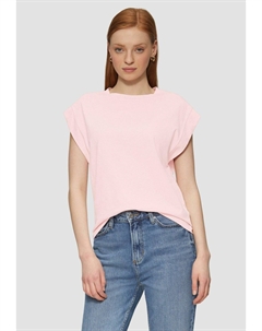 Базовая футболка MIT SCHULTERDETAIL, светло-розовый Qs