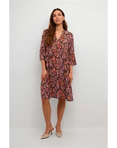 Длинное платье, цвет rosa/grün/schwarz Kaffe