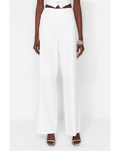 Тканевые брюки, белый Trendyol