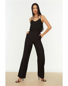 Тканевые брюки, черный Trendyol