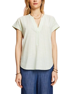 Блуза, цвет hellgrün/weiß Esprit