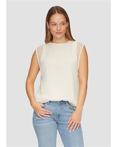 Блуза ärmellos, кремовый Qs