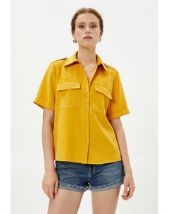 Рубашка SHOULDER DETAIL MIX SHORT SLEEVE , горчично-желтый Koton