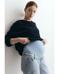 Джинсы Mama slim mom ankle, синий H&m