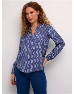 Топ Olan Geometric Print, цвет blue/indigo/chalk Kaffe