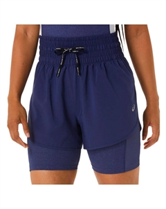 Шорты для бега Nagino 2-N-1 4'' Run Short, цвет Indigo Blue Asics