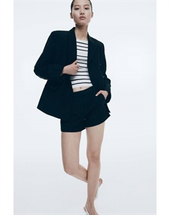 Двубортный блейзер, черный H&m