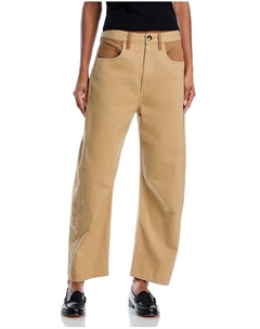 Укороченные широкие брюки Charlie, коричневый/бежевый Rag & bone